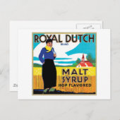 Etikett für Vintage Sirup-Lebensmittel Postkarte (Vorne/Hinten)