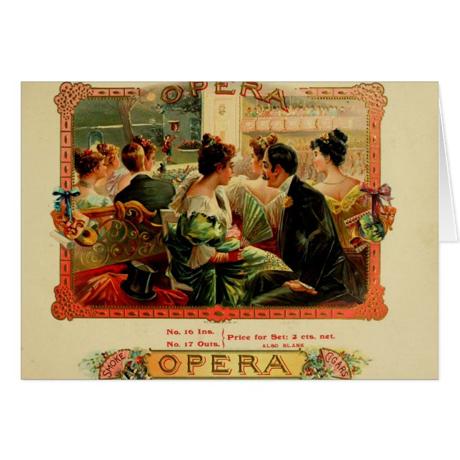 Etikett für Vintage Zigarrenboxen (Vorderseite (Horizontal))