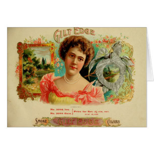 Etikett für Vintage Zigarrenboxen