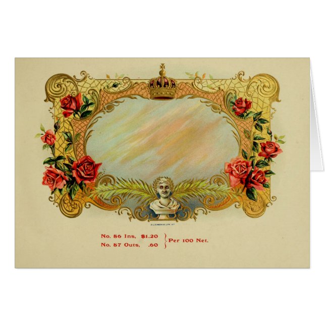 Etikett für Vintage Zigarrenboxen (Vorderseite (Horizontal))