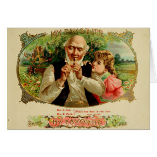 Etikett für Vintage Zigarrenboxen