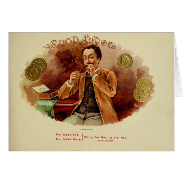 Etikett für Vintage Zigarrenboxen (Vorderseite (Horizontal))