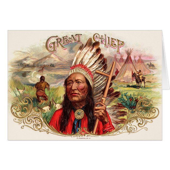 Etikett für Vintage Zigarrenboxen (Vorderseite (Horizontal))