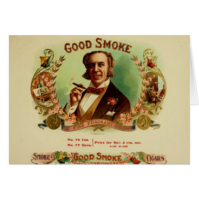 Etikett für Vintage Zigarrenboxen (Vorderseite (Horizontal))