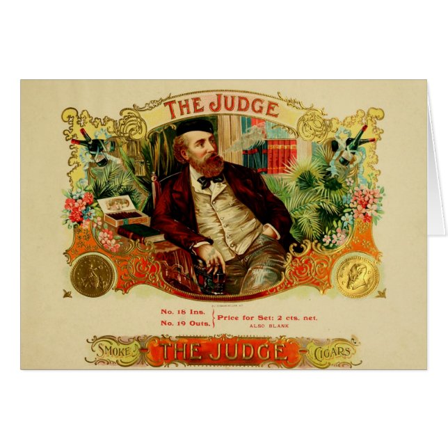 Etikett für Vintage Zigarrenboxen (Vorderseite (Horizontal))