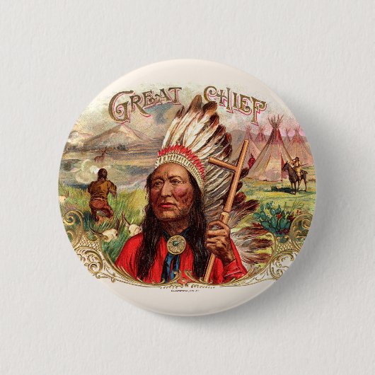 Etikett für Vintage Zigarrenboxen Button (Vorderseite)