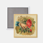 Etikett für Vintage Zigarrenboxen Magnet (Vorderseite/Rückseite)