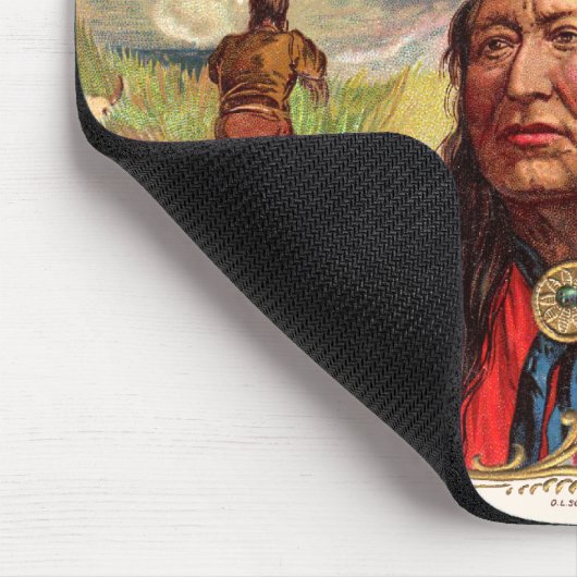 Etikett für Vintage Zigarrenboxen Mousepad (Ecke)