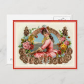 Etikett für Vintage Zigarrenboxen Postkarte (Vorne/Hinten)