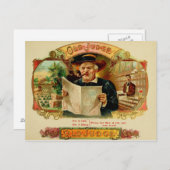 Etikett für Vintage Zigarrenboxen Postkarte (Vorne/Hinten)