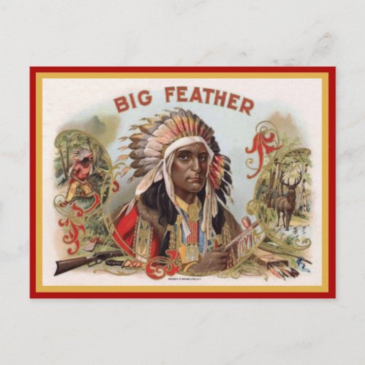 Etikett für Vintage Zigarrenboxen Postkarte (Vorderseite)