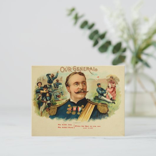 Etikett für Vintage Zigarrenboxen Postkarte (Stehend Vorderseite)