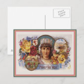 Etikett für Vintage Zigarrenboxen Postkarte (Vorne/Hinten)