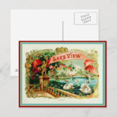 Etikett für Vintage Zigarrenboxen Postkarte (Vorne/Hinten)