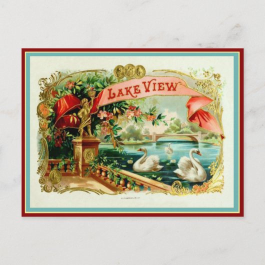 Etikett für Vintage Zigarrenboxen Postkarte (Vorderseite)