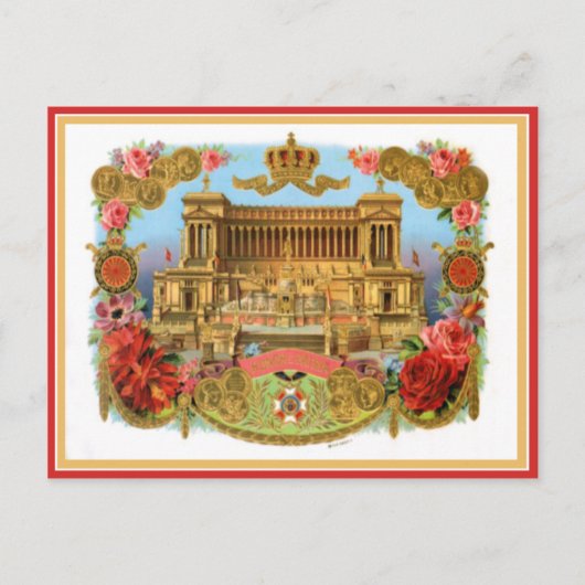 Etikett für Vintage Zigarrenboxen Postkarte (Vorderseite)