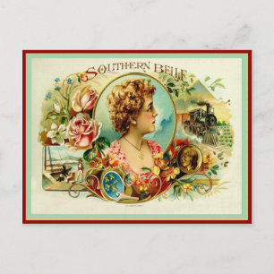 Etikett für Vintage Zigarrenboxen Postkarte