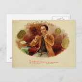 Etikett für Vintage Zigarrenboxen Postkarte (Vorne/Hinten)