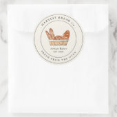 Etikett für Vintages Brotlaib Runder Aufkleber (Tasche)