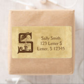 Etikett für Vintages Papier Buchstaben S (Insitu)