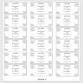 Etikett für wasserdichte, weiße oder klare Kosmeti (Blatt)