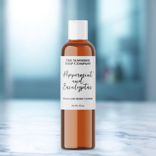 Etikett für wasserdichte, weiße oder klare Kosmeti