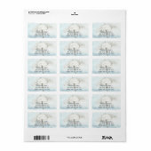 Etikett für Wasserfarben-Strandanschrift Adressaufkleber (Vorne)