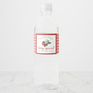 Etikett für Wasserflasche zur besonderen Babyparty