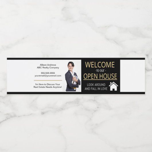 Etikett für Wasserflaschen (Einzelnes Label)