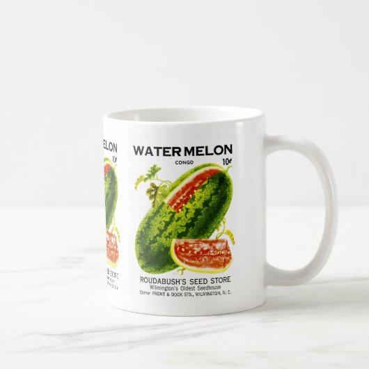 Etikett für Wassermelonen Kaffeetasse (Rechts)