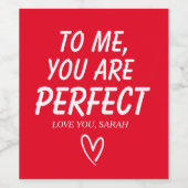 Etikett für Weine nach dem Valentinstag, (Einzelnes Label)