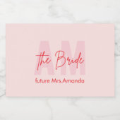 Etikett für Weine nach Maß | Pink Monogram Future (Einzelnes Label)