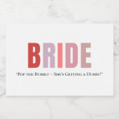 Etikett für Weine nach Maß | Rosa Monogramm (Einzelnes Label)