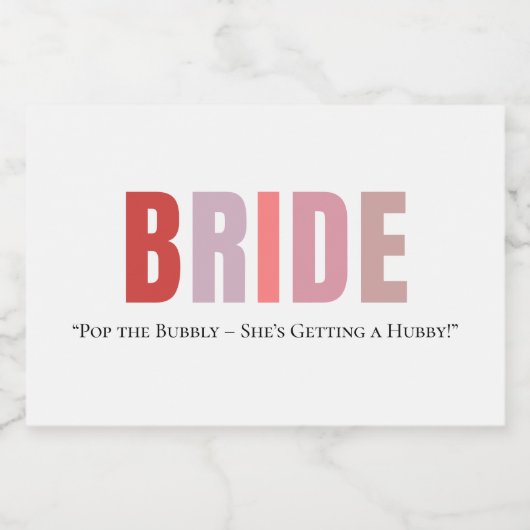 Etikett für Weine nach Maß | Rosa Monogramm (Einzelnes Label)