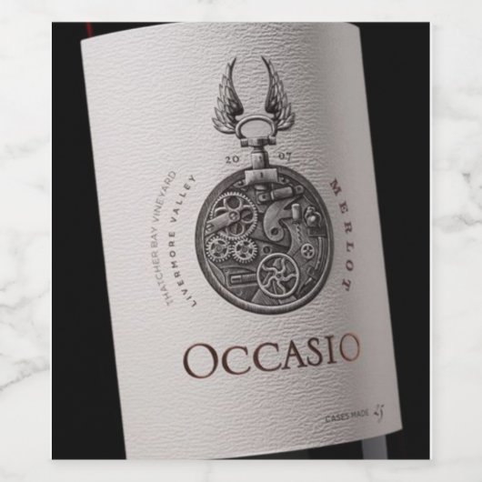 Etikett für Weinflaschen (Einzelnes Label)