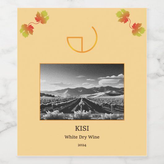 Etikett für Weinflaschen (Einzelnes Label)