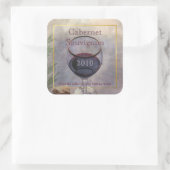 Etikett für Weinflaschen Quadratischer Aufkleber (Tasche)