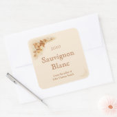 Etikett für Weinflaschen Quadratischer Aufkleber (Umschlag)