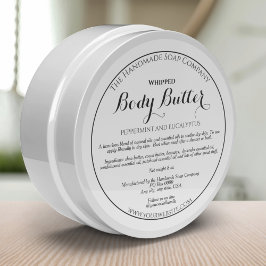 Etikett für weißes Body Butter Runder Aufkleber