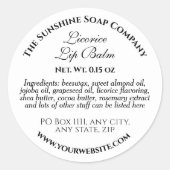 Etikett für Weißes Lippenbalsam Runder Aufkleber (Vorderseite)