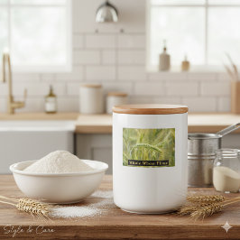 Etikett für Weizenmehl für die Küchenaufbewahrung