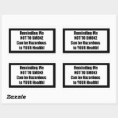 Etikett für Zigaretten - Erinnerung an NtS Rechteckiger Aufkleber (Blatt)