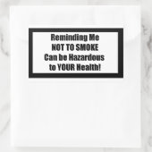 Etikett für Zigaretten - Erinnerung an NtS Rechteckiger Aufkleber (Tasche)