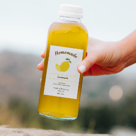 Etikett für Zitrone und Lemonade