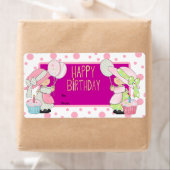 Etikett Kinder Geschenk Geburtstag Pink (Insitu)