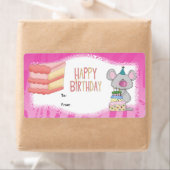 Etikett Kinder Geschenk Geburtstag Pink (Insitu)