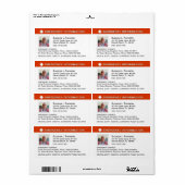 Etikett - Kontakt mit Notfallinformationen und med (Vorne)