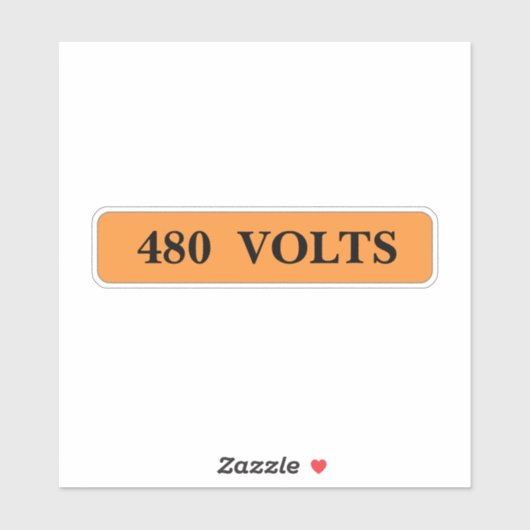 Etikett mit 480 Volt (Blatt)