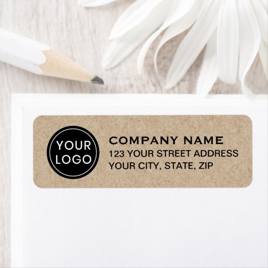 Etikett mit benutzerdefiniertem Logo "Kraft-Papier (Insitu)