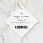 Etikett mit Blumenkerze Geschenkanhänger (Rückseite)